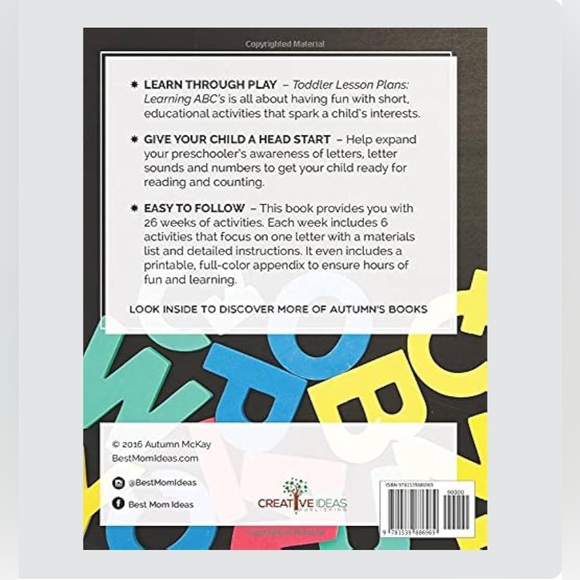 NEW Toddler Lesson Plans: Learning ABC's: 26 wk guide book ages 2-6 yr olds - Picture 2 of 13